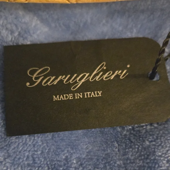 Garugieri Beige Crocodile Pattern Leather Belt - Picture 6 of 7